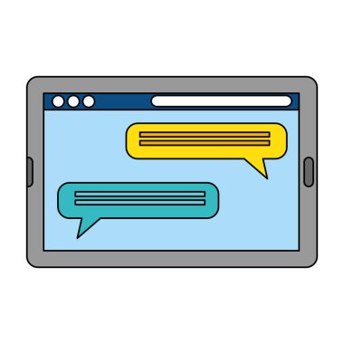 Tablet sohbet uygulaması ile elektronik