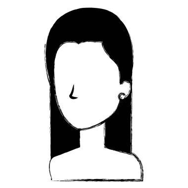 güzel ve genç kadın gömleksiz karakter