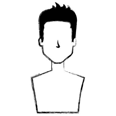 genç adam gömleksiz avatar karakter