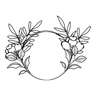 dairesel gül dekorasyon simgesi