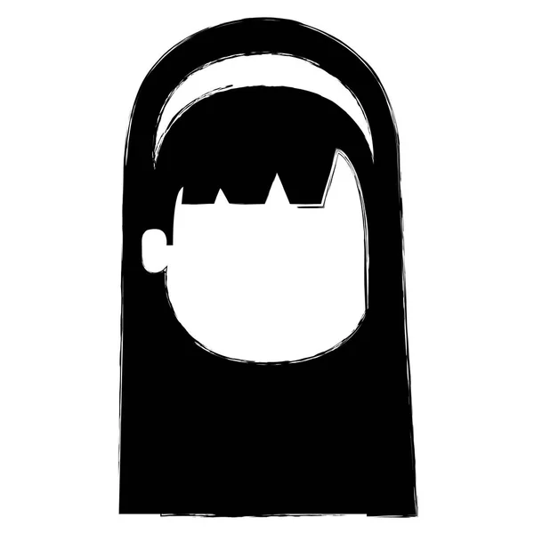 Little girl head icon — Stock Vector