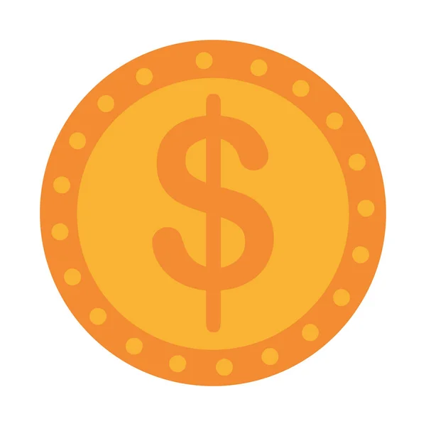 Mønt penge isoleret ikon – Stock-vektor
