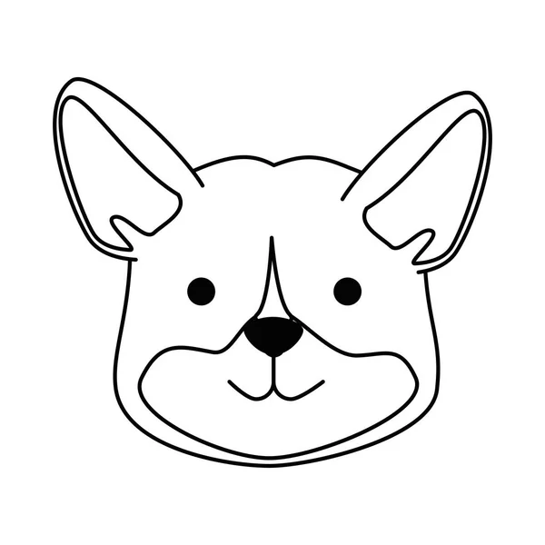 可爱的狗品种头字符 — 图库矢量图片