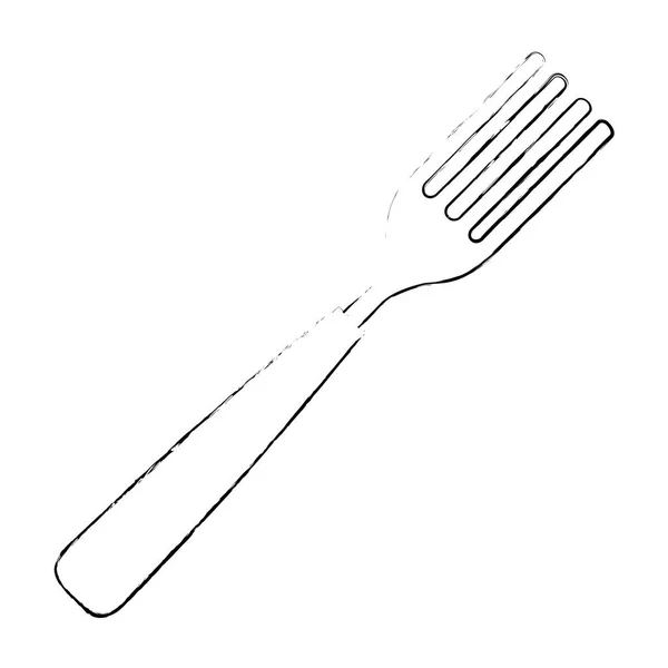 Fork cutlery tool icon — Stock Vector