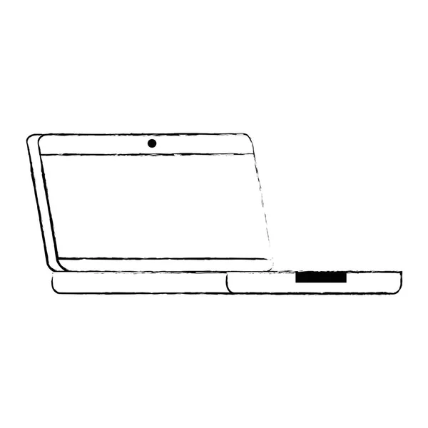 Számítógép laptop elszigetelt ikon — Stock Vector