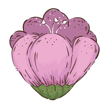 Sevimli çiçek dekoratif simgesi