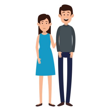 Çift avatar karakter simgeler