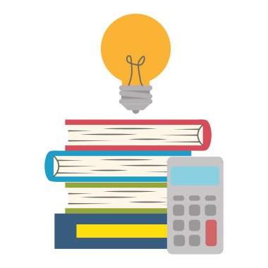 ampul ve hesap makinesi ile kazık ders kitapları