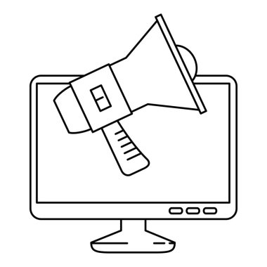 megafon ses ile bilgisayar ekranı