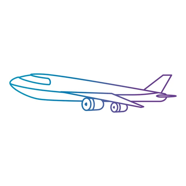 Airplane flying isolated icon — Stock Vector