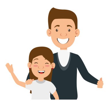 küçük kızı karakterleri ile en iyi baba