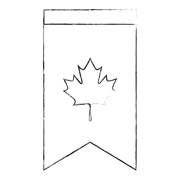 Guirnalda de bandera canadiense colgando — Vector de stock