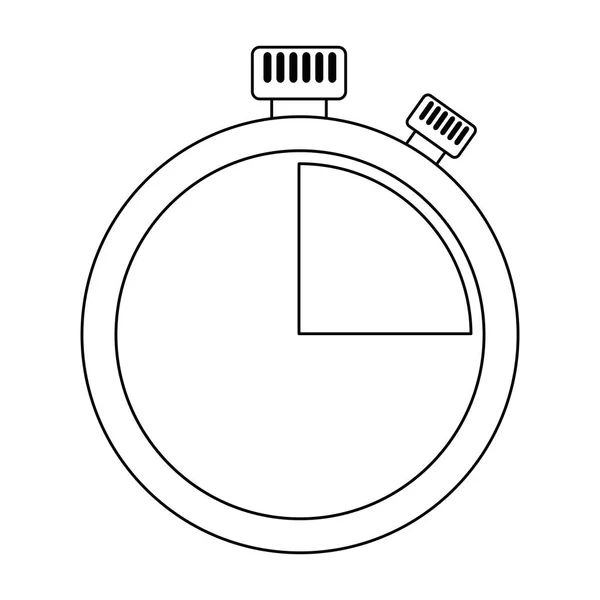 Kronometre zaman saati izole simgesi — Stok Vektör