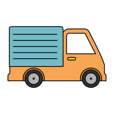 servis kamyonu izole edilmiş simge