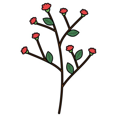 şube ile dekoratif simgesi yapraklar