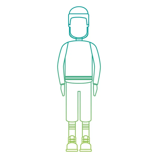 Jugador de hockey con carácter avatar palo — Vector de stock