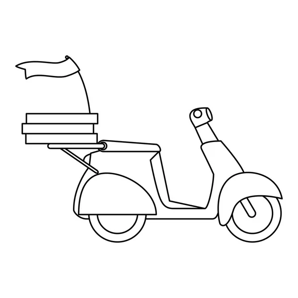 Servicio de entrega icono de la motocicleta — Vector de stock