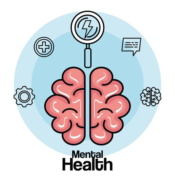 Health brain with creative mind and intelligence — Stock Vector
