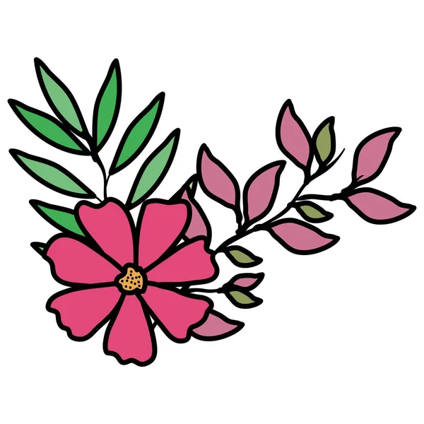 çiçek ve yapraklar dekoratif simge