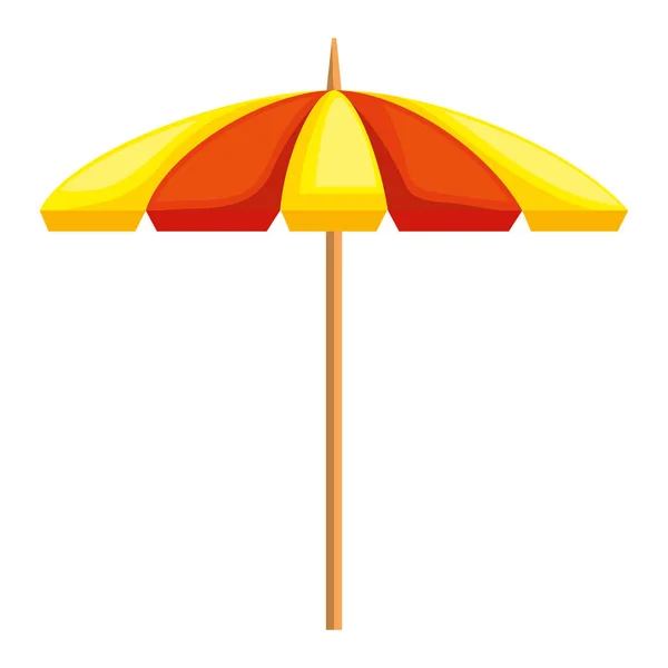 Umbrella beach isolated icon — Stock Vector