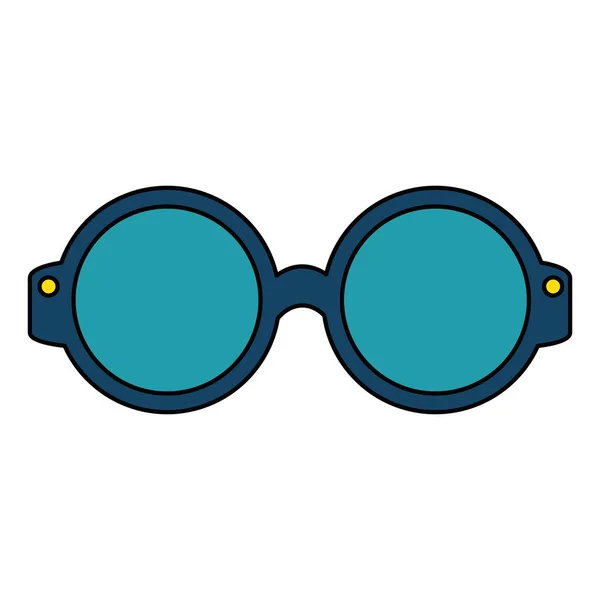 Oko izolované ikona s brýlemi — Stockový vektor