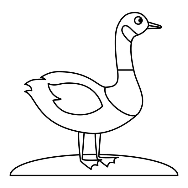Icono del pato salvaje canadiense — Archivo Imágenes Vectoriales