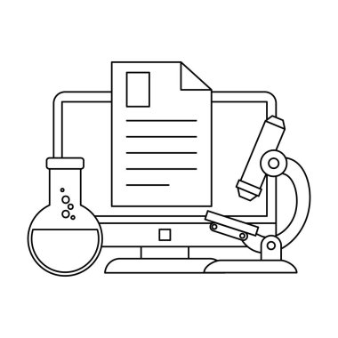 bilgisayar ve tüp testi ile belge