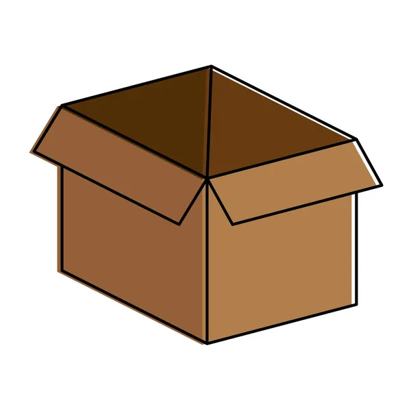 Box carton isolated icon — Stock Vector