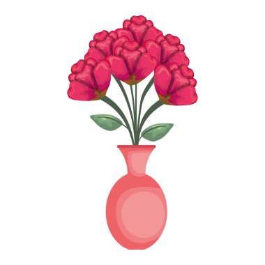 gül simgesi ile vazo