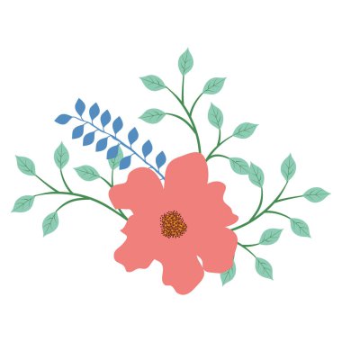 çiçek ve yapraklar dekoratif simge