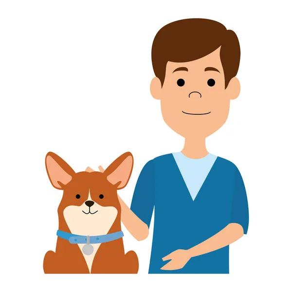Veterinario médico con carácter avatar perro — Archivo Imágenes Vectoriales
