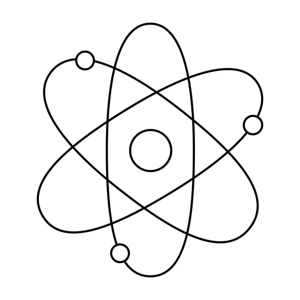 Icona isolata molecola atomica — Vettoriale Stock