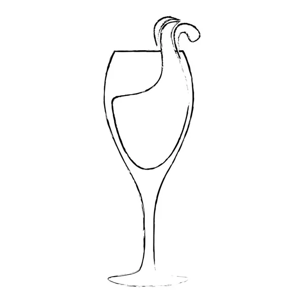 Icona della silhouette della tazza di vino — Vettoriale Stock