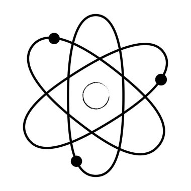 Atom molekül izole simgesi
