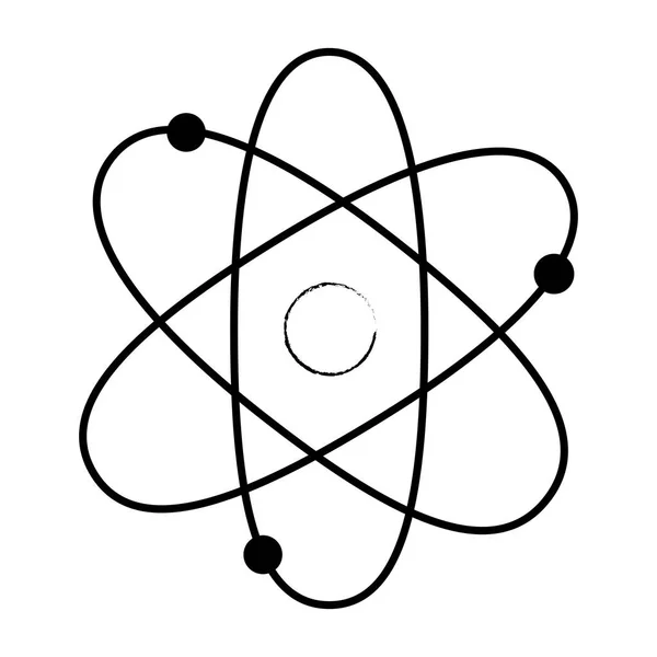 Иконка изолированной молекулы атома — стоковый вектор