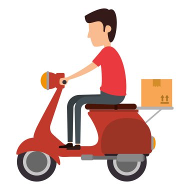 teslimat işçi motosiklet