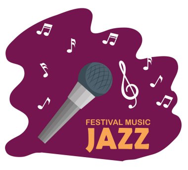 caz gün müzik notaları ile mikrofon