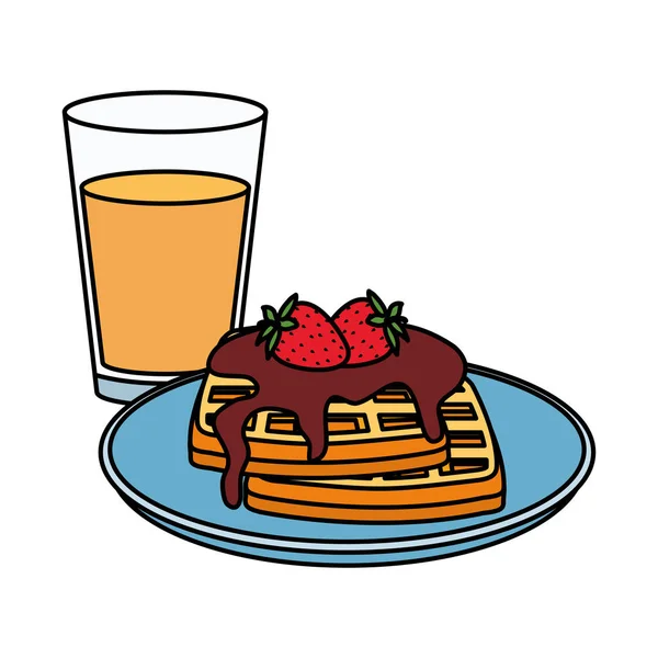 Délicieux menu de petit déjeuner icônes — Image vectorielle