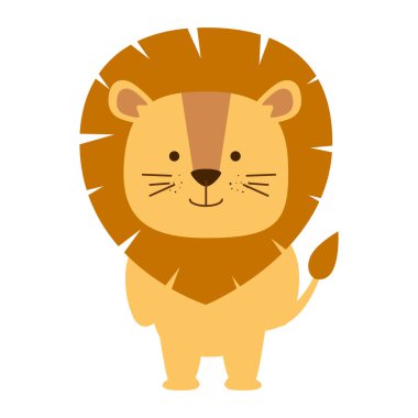 sevimli aslan karakter simgesi