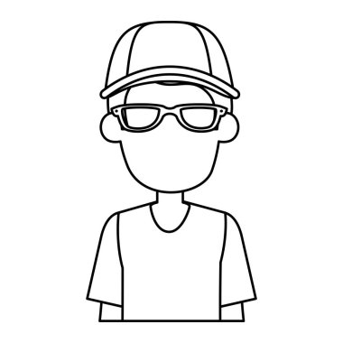 kap karakteri ile genç adam