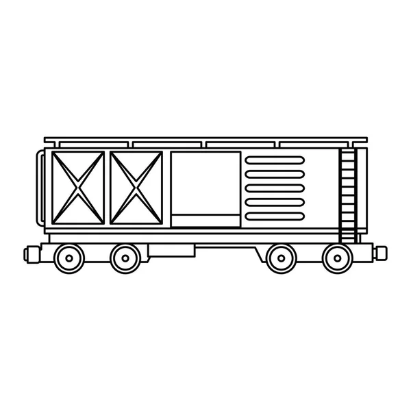 Service logistique des wagons de marchandises — Image vectorielle