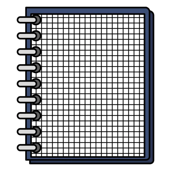 Icona isolata scuola notebook — Vettoriale Stock