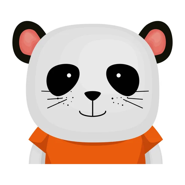 Aranyos medve panda karakter — Stock Vector