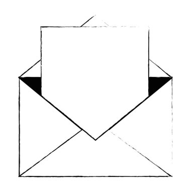 Zarf posta izole simgesi