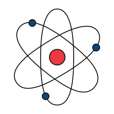Atom molekül izole simgesi