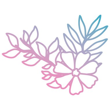 çiçek ve yapraklar dekoratif simge