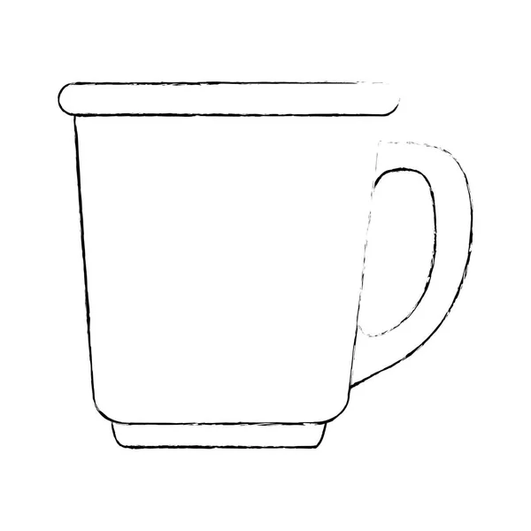 Kawy filiżanka ikona na białym tle — Wektor stockowy