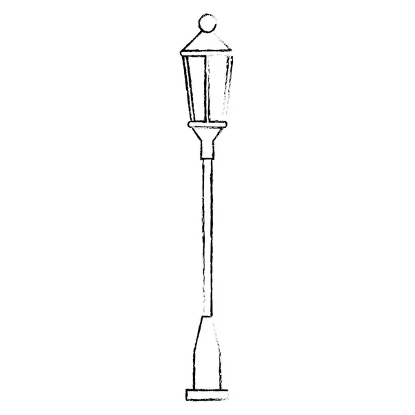 Parc lampadaire icône isolée — Image vectorielle