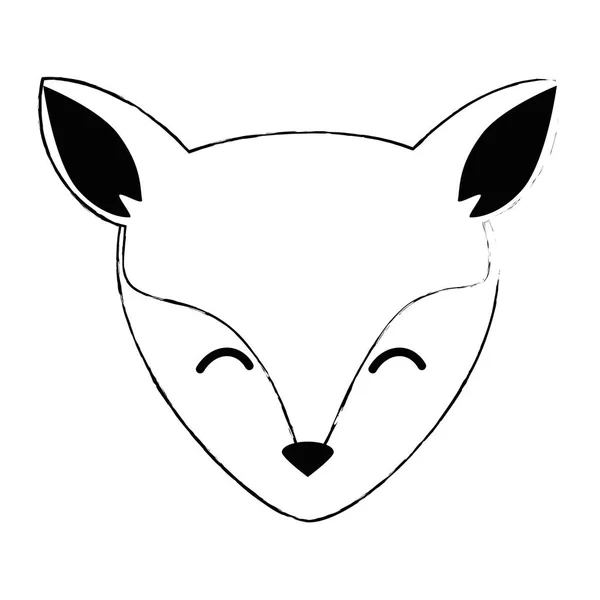 Wild canadian fox head — Stock Vector