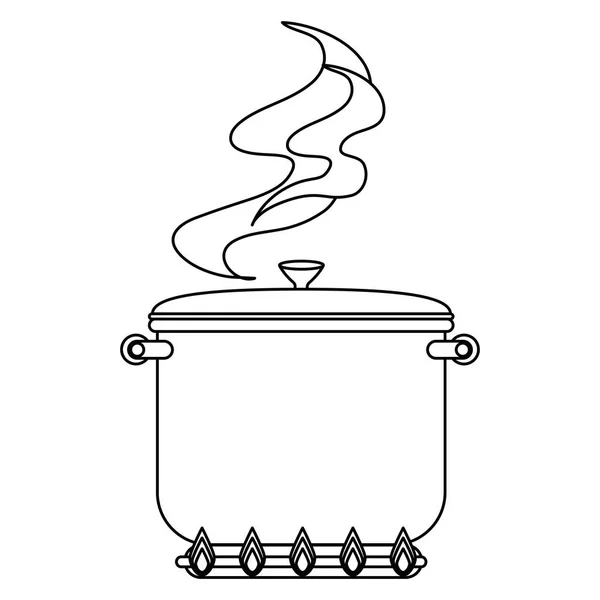 Cucina pentola cottura in forno — Vettoriale Stock